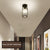 Retro Ceiling Light Black Iron Caged LED Decor