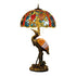 Antique Table Lamp Tiffany Resin Art Base Stained Glass