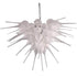 Modern Chihuly Style Glass Chandelier Frosted White Glass Spike