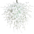 Chihuly Type Blown Glass Chandelier Milk White