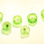 Hand Blown Glass Wall Plate Wall Art Wall Flower Home Decor Custom Made Clear Green Set LRP007