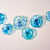 Hand Blown Glass Creative Cystal Blue Wall Plate Wall Art Wall Flower Wall Mounted Sconces Home Decor Custom made Set 