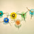 Blossoming Lotus Flower Mixed Colors Plates Hand Blown Glass Wall Plates Art Decor Luxury Wall Hanging Plates Set