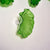 Hand Blown Glass Wall Plate Wall Art Wall Flower Home Decor Custom Made Clear Green Set LRP007
