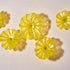 Glass Wall Plate Crystal Yellow Hand Blown Murano Glass D10inches