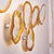 Hand Blown Glass Creative Cystal Golden And Pearl White Wall Plate Wall Art Wall Flower Wall Mounted Sconces Home Decor Custom made Set LRP005