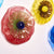 Blossoming Lotus Flower 2 Layers Plates Hand Blown Glass Wall Plates Art Decor Luxury Wall Hanging Plates Set 