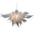 Modern Art Blown Glass Chandelier Frosted White