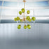 Modern Chandelier Sputnik Gold Frame Clear Green Glass